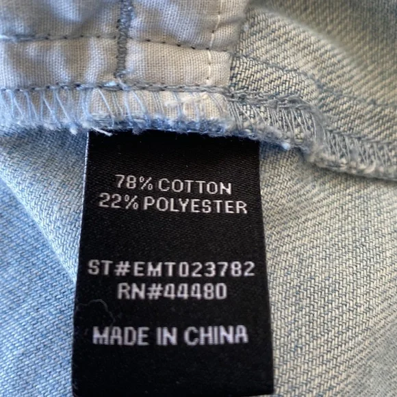 Elwood Large Denim Raw Edge Hoodie - Picture 11 of 12